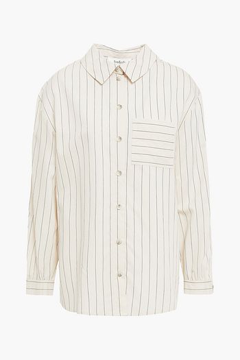 BA&SH Shiny pinstriped twill shirt