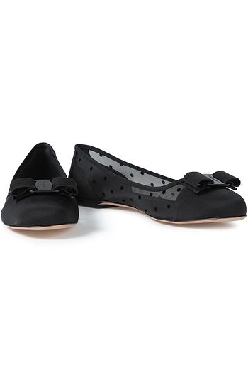 SALVATORE FERRAGAMO ワンショルダー スパンコール付き シフォン ミニワンピース