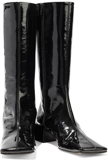 MIISTA Ember crinkled patent-leather boots