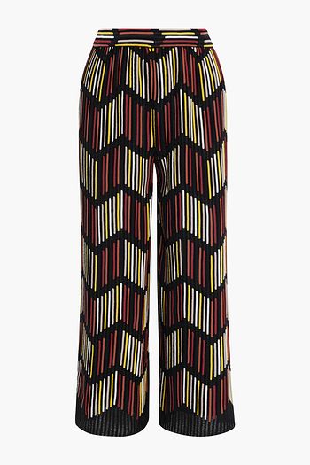 M MISSONI Cropped ribbed-knit wide-leg pants