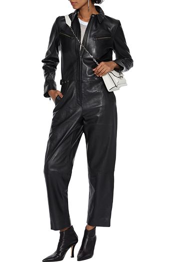 MUUBAA Mackenzie leather jumpsuit