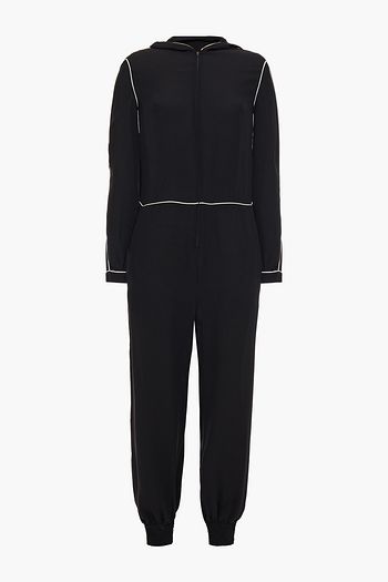 VALENTINO Silk crepe de chine hooded jumpsuit