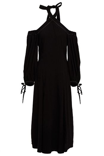 REJINA PYO Odelia Neckholder-Midikleid aus Canvas