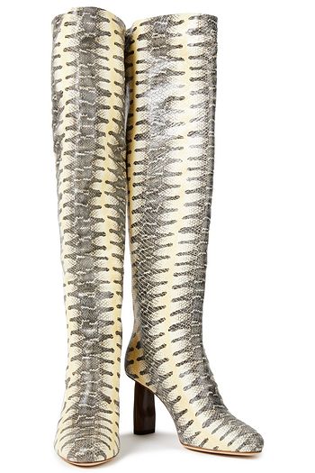 REJINA PYO Allegra snake-effect leather over-the-knee boots