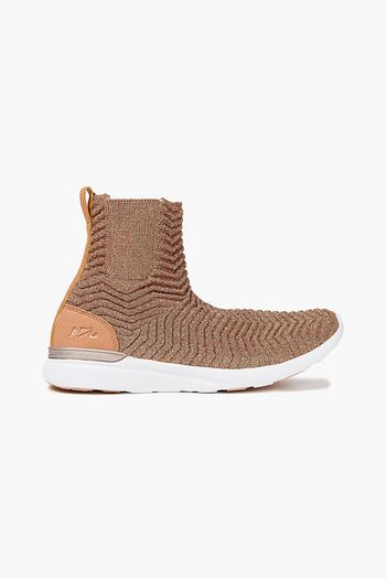 APL® ATHLETIC PROPULSION LABS TechLoom Chelsea suede-trimmed mesh high-top sneakers