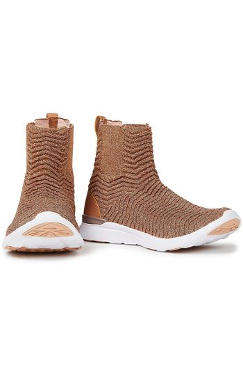 APL® ATHLETIC PROPULSION LABS TechLoom Chelsea suede-trimmed mesh high-top sneakers