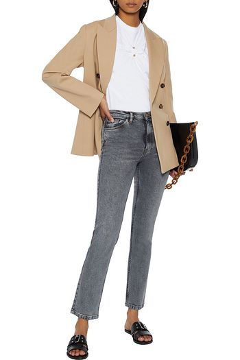 3X1 Kirk acid-wash mid-rise straight-leg jeans