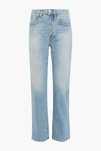 3X1 Sabina distressed high-rise straight-leg jeans