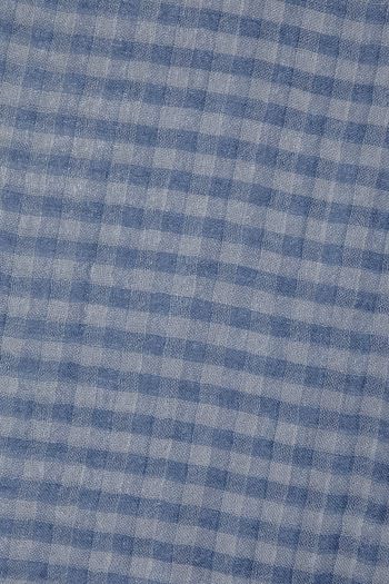 CHAN LUU Frayed gingham cashmere and silk-blend scarf