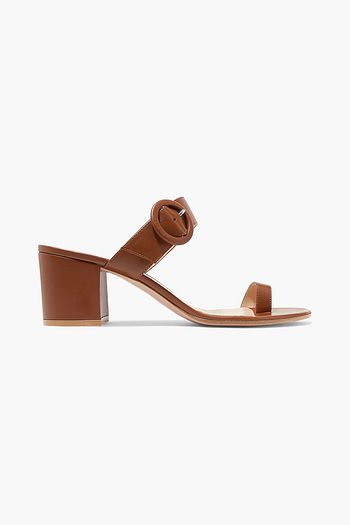 GIANVITO ROSSI Buckled leather mules
