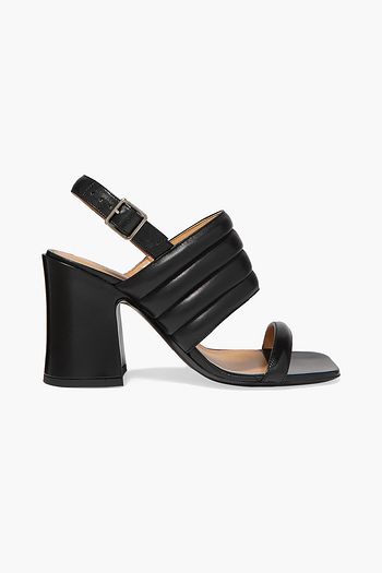 DRIES VAN NOTEN Quilted leather slingback sandals