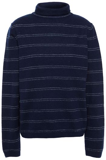 VINCE. Striped cashmere turtleneck sweater