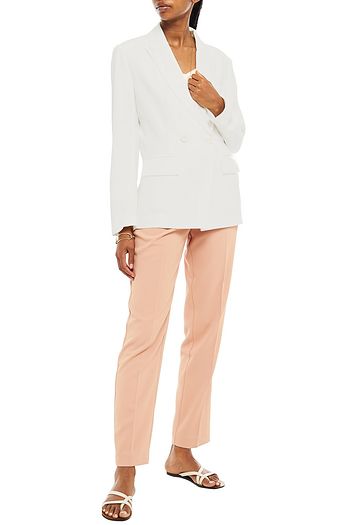 BA&SH Nidia double-breasted satin-trimmed crepe blazer