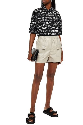 MSGM Shorts aus Stretch-Kunstleder