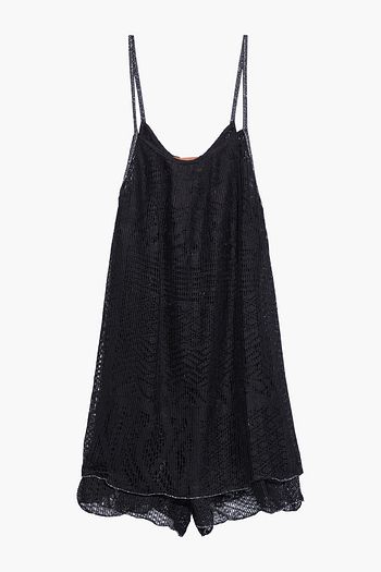 MISSONI MARE Mare layered crochet-knit playsuit