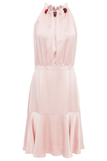ALTUZARRA Embellished gathered satin dress