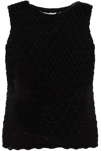 VINCE. Crochet-knit wool and cashmere-blend top