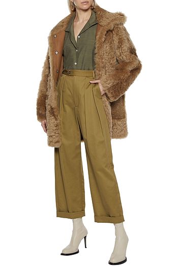 YVES SALOMON Shearling hooded coat