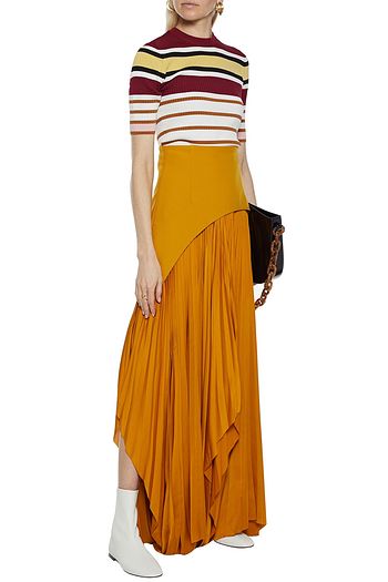 ROSETTA GETTY Striped ribbed-knit top