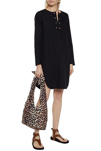SEE BY CHLOÉ Eyelet-embellished cotton-poplin shirt dress