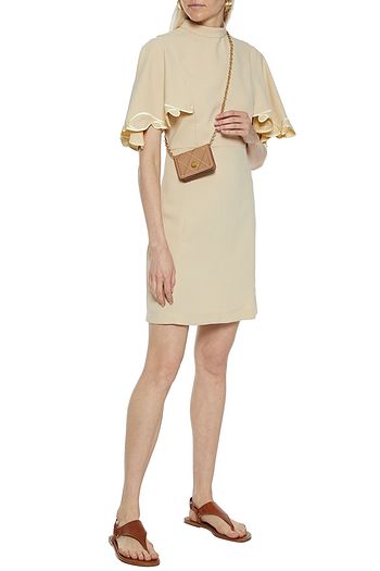 SEE BY CHLOÉ Ruffled embroidered crepe mini dress