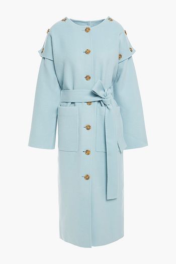 REJINA PYO Simone button-detailed brushed wool-felt coat