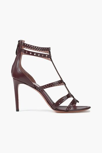 ALAÏA Laser-cut studded leather sandals
