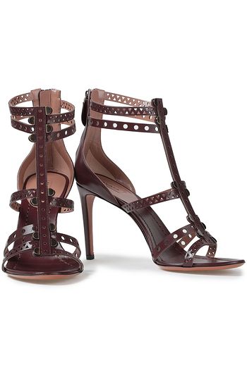 ALAÏA Laser-cut studded leather sandals