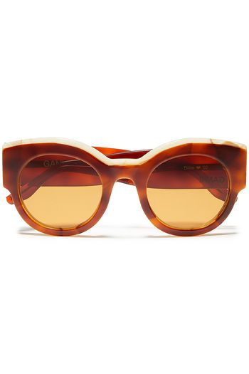 GANNI Billie round-frame tortoiseshell acetate sunglasses
