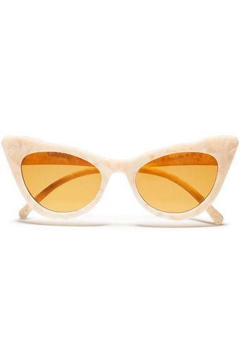 GANNI Lulu cat-eye marbled acetate sunglasses