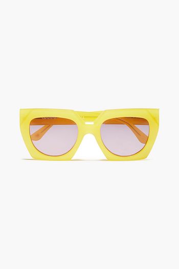 GANNI Dahlia square-frame acetate sunglasses