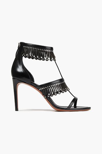 ALAÏA Studded laser-cut leather sandals