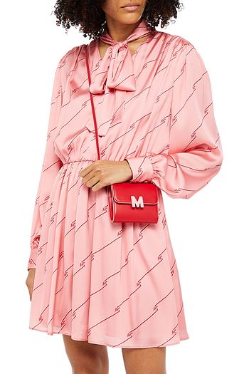 MSGM Printed leather shoulder bag