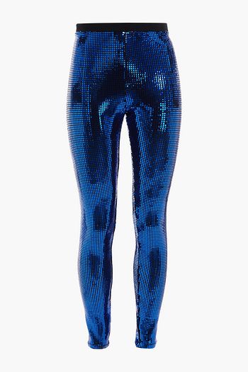 LOVE MOSCHINO Sequined stretch-jersey leggings