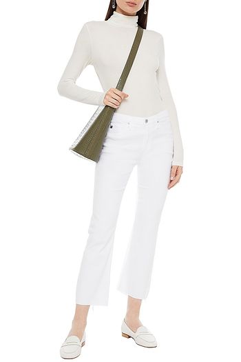 AG JEANS Jodi frayed mid-rise kick-flare jeans