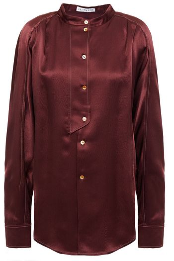 REJINA PYO Bluse aus gehämmertem Seidensatin