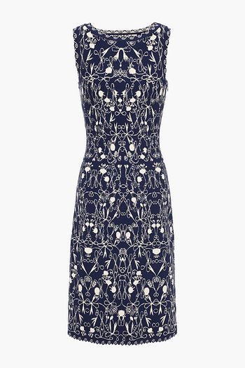 ALAÏA Scalloped jacquard-knit dress