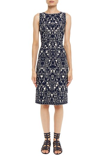 ALAÏA Scalloped jacquard-knit dress