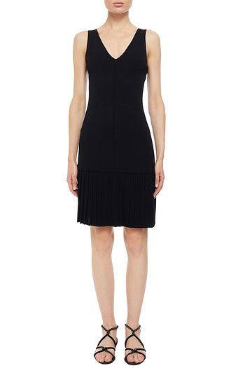 ALAÏA Pleated stretch-knit mini dress
