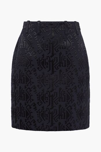 ALAÏA Embroidered cotton mini skirt