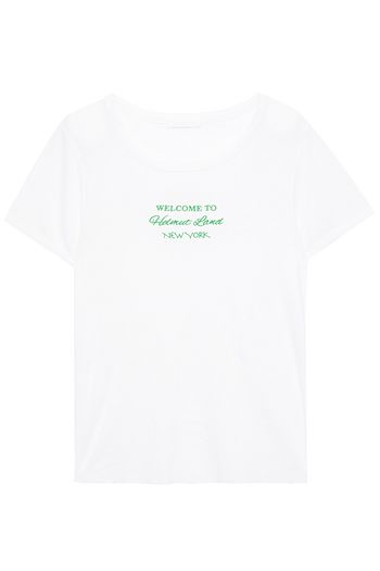 HELMUT LANG Embroidered cotton-jersey T-shirt