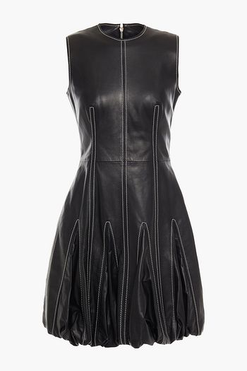 JW ANDERSON Gathered leather mini dress