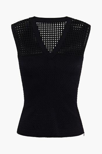 ALAÏA Laser-cut knitted top