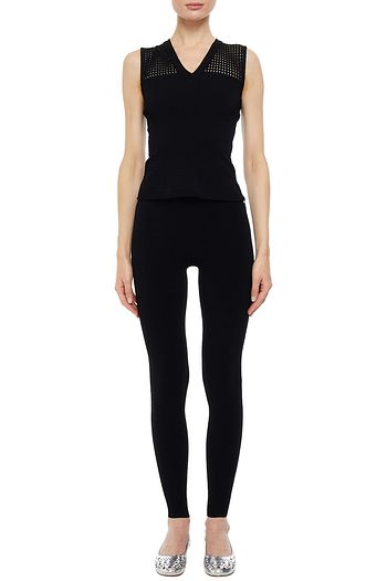 ALAÏA Laser-cut knitted top