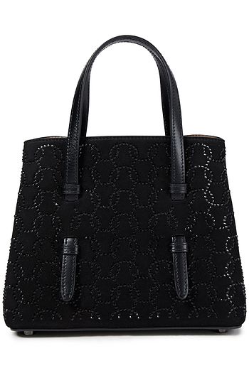 ALAÏA Mina mini embellished suede tote