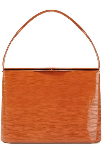 REJINA PYO Felix glossed textured-leather shoulder bag