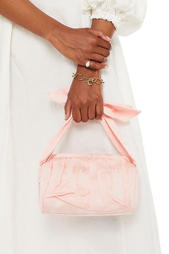 REJINA PYO Nane knotted satin-jacquard tote