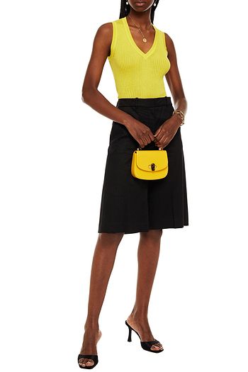 ALTUZARRA Ribbed silk and cotton-blend top