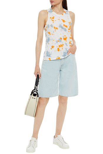 STATESIDE Slub tie-dyed Supima cotton-jersey tank