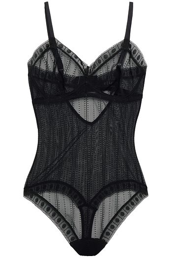 ELSE Cutout stretch-lace bodysuit